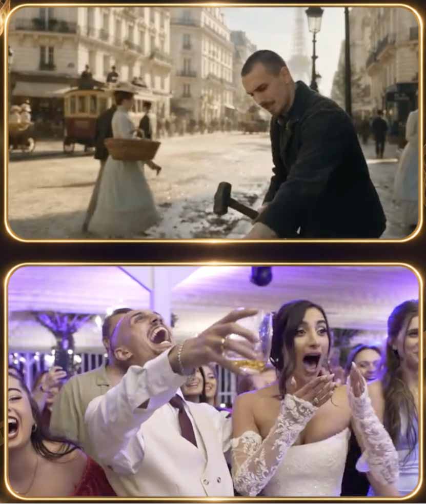 Wedding guests reacting to a StoryLeena premiere